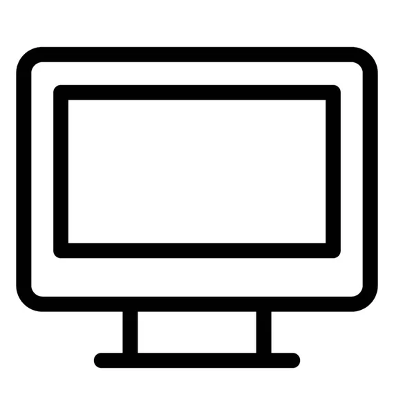 Monitor linii wektor ikona — Wektor stockowy