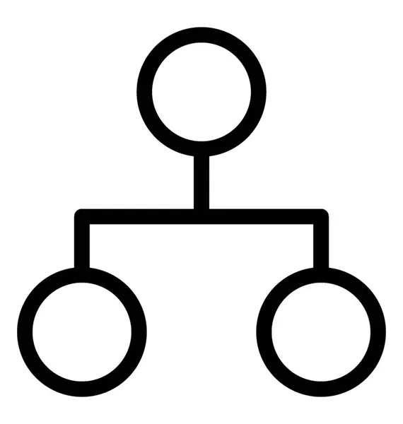 Jerarquía línea vector icono — Vector de stock