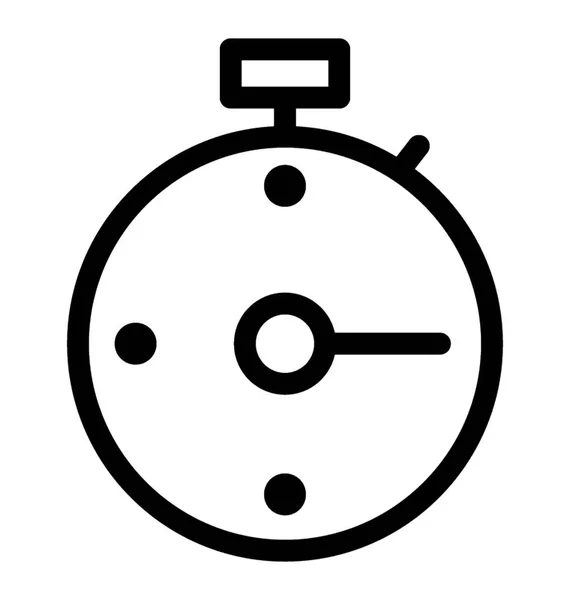 Linea del cronometro icona vettoriale — Vettoriale Stock