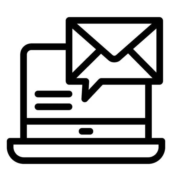 Linha de email Vector Icon —  Vetores de Stock