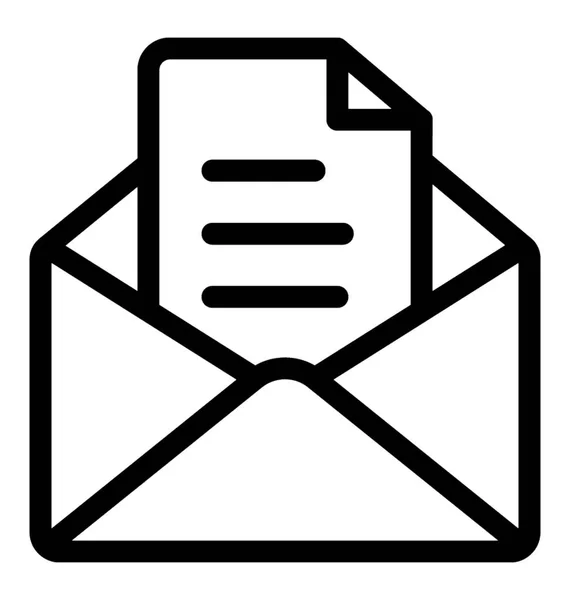E-posta çizgi vektör simgesi — Stok Vektör