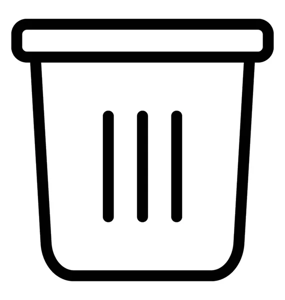 Çöp Kovası satırı vektör simgesi — Stok Vektör