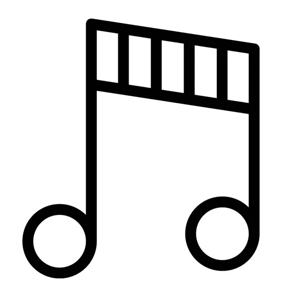 Müzik notası satır vektörü simgesi — Stok Vektör