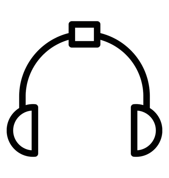 Headphone Line Vector Ícone —  Vetores de Stock