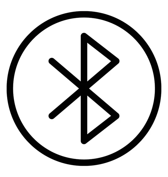 Bluetooth Line Vector Icon — Stock Vector