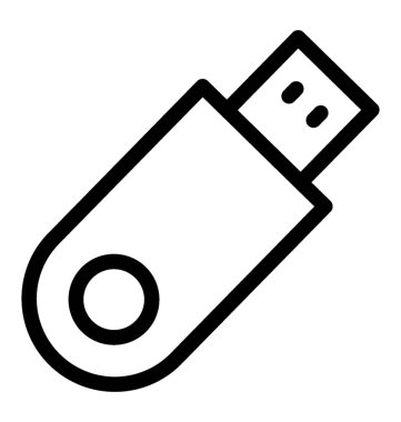 usb satır vektör simgesi