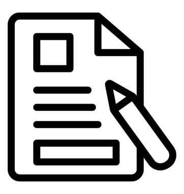 Makale yazma satırı vektör simgesi