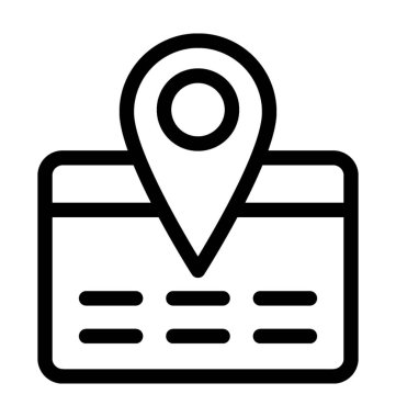 Harita PIN satırı vektör simgesi