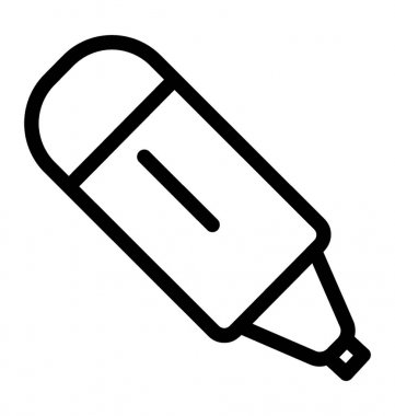 Vurgulayıcı satırı vektör simgesi