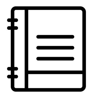 Günlük satırı vektör simgesi