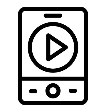 IPod çizgi vektör simgesi