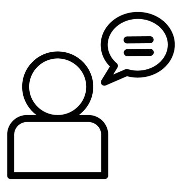 Sohbet hattı vektör simgesi