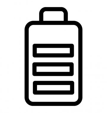 pil çizgisi vektör simgesi