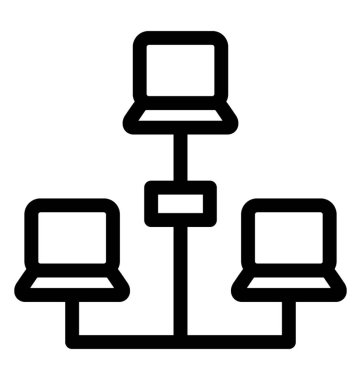 sunucu satırı vektör simgesi