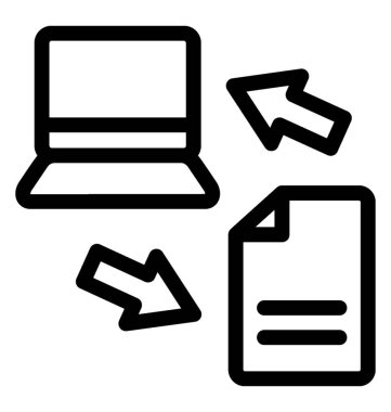 Aktarım satırı vektör simgesi