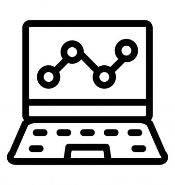 grafik çizgisi vektör simgesi