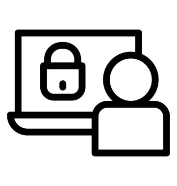 Kilitli satırı vektör simgesi