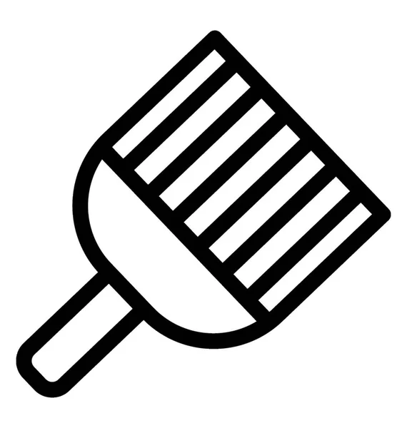 Cepillo línea vector icono — Archivo Imágenes Vectoriales
