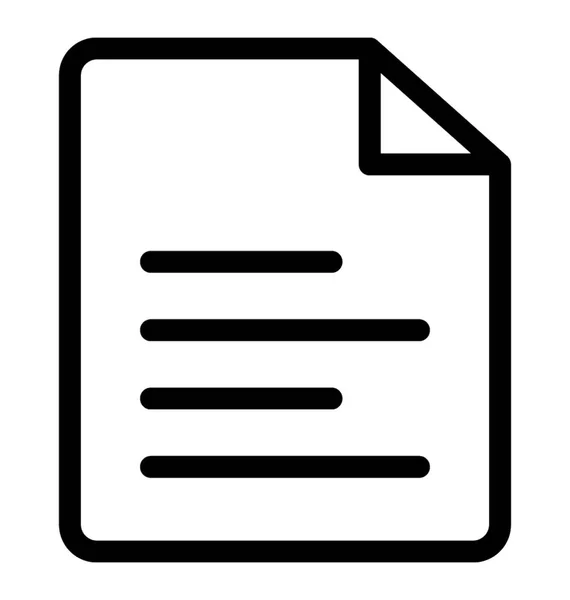 Document Line Vector Icon — Stock Vector