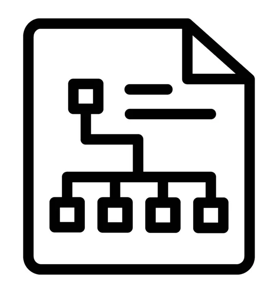 Línea de archivo vector icono — Vector de stock