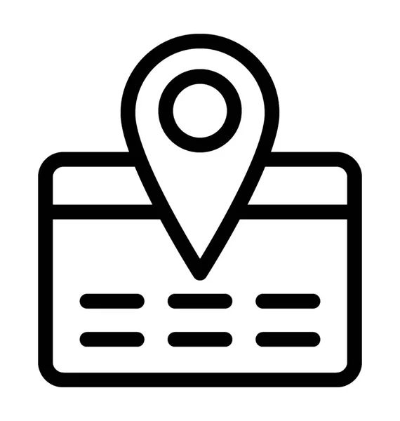 Mapa Pin line Vector Icon —  Vetores de Stock