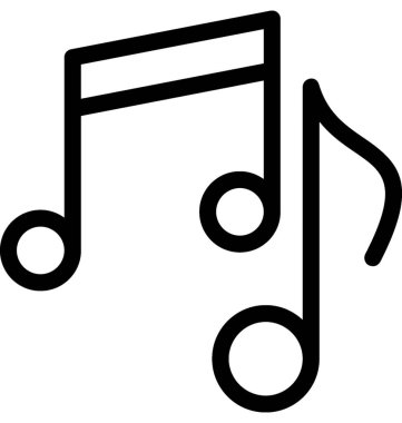 müzik notu vektör simgesi