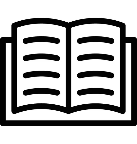 Иконка открытого вектора книги — стоковый вектор