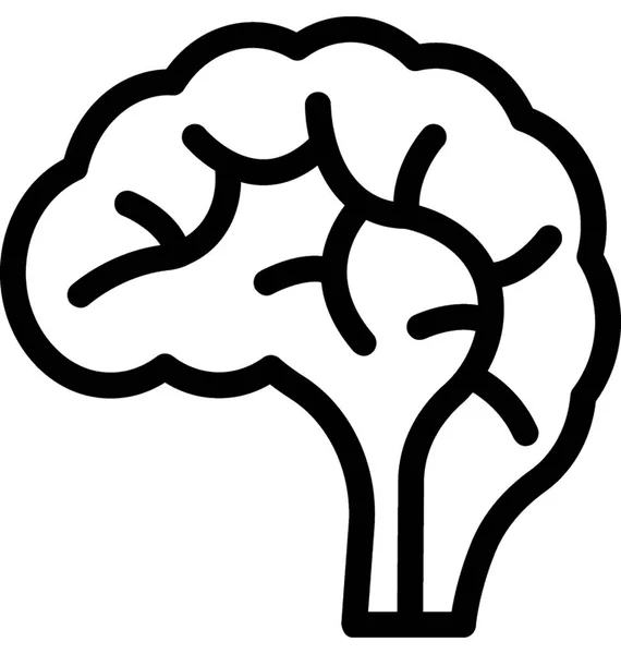 Icono del vector cerebral humano — Vector de stock