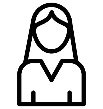 Kız öğrenci vektör simgesi