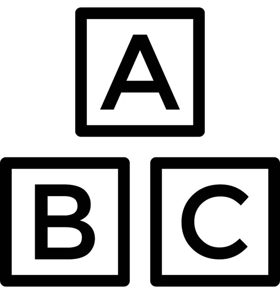 Alfabet blokken Vector Icon — Stockvector