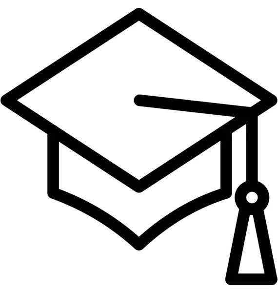 Mortarboard-Vektorsymbol — Stockvektor