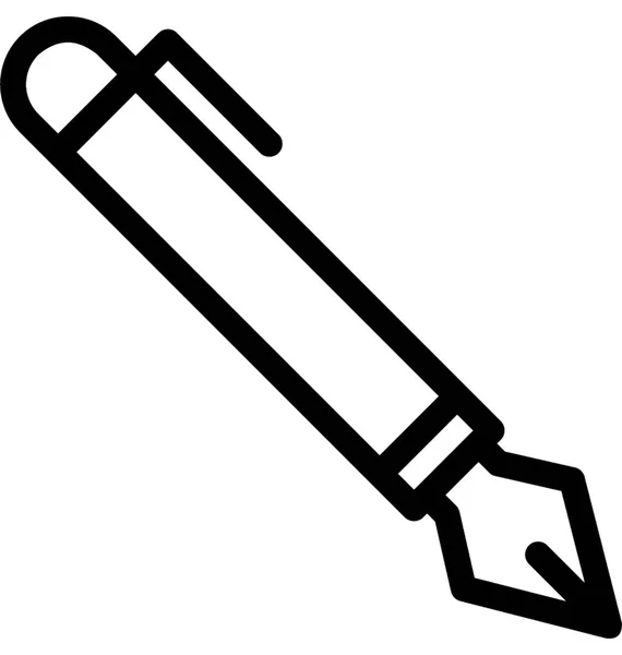 Icono del vector de la pluma — Vector de stock