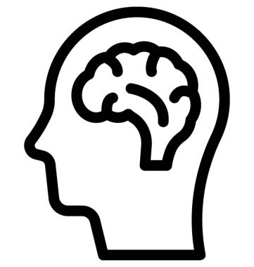 İnsan baş vektör simgesi