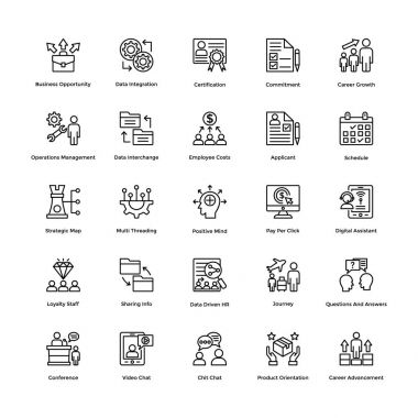 7 proje yönetimi Vector Icons Set