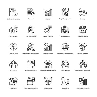 12 proje yönetimi Vector Icons Set