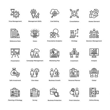 13 proje yönetimi Vector Icons Set