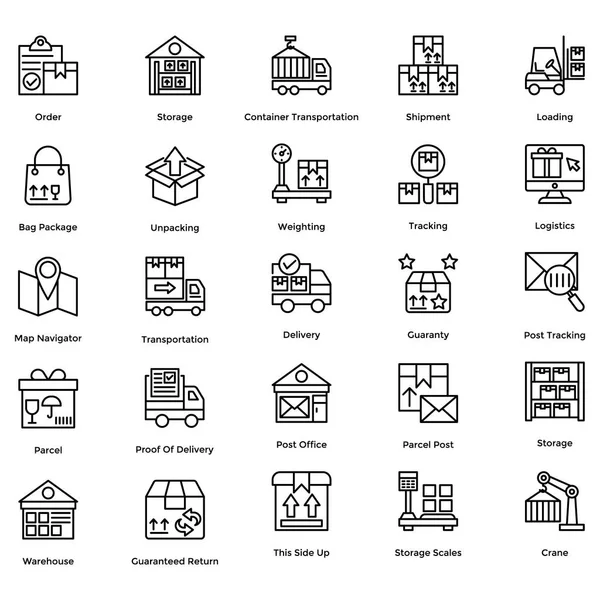 Logistic Delivery Vector Icons Set 3 — Stock Vector