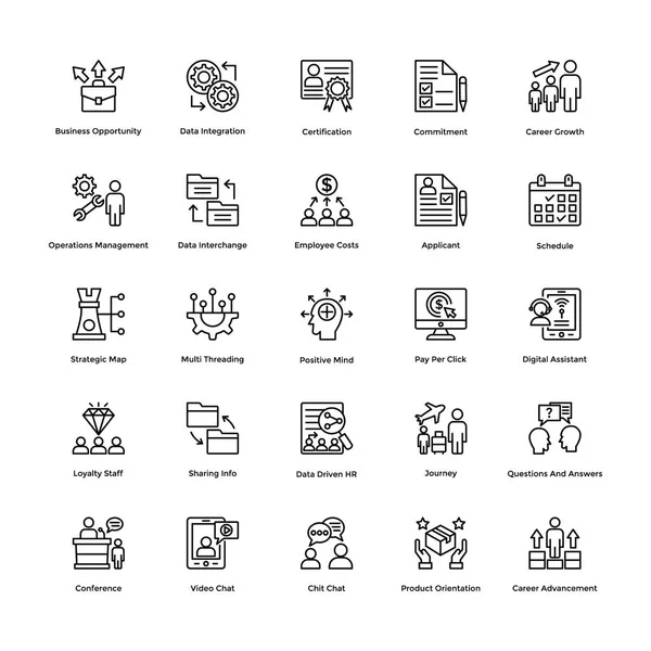 7 proje yönetimi Vector Icons Set