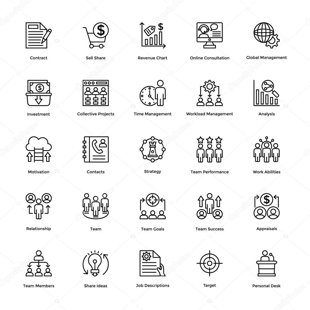 Project Management Vector Icons Set 6