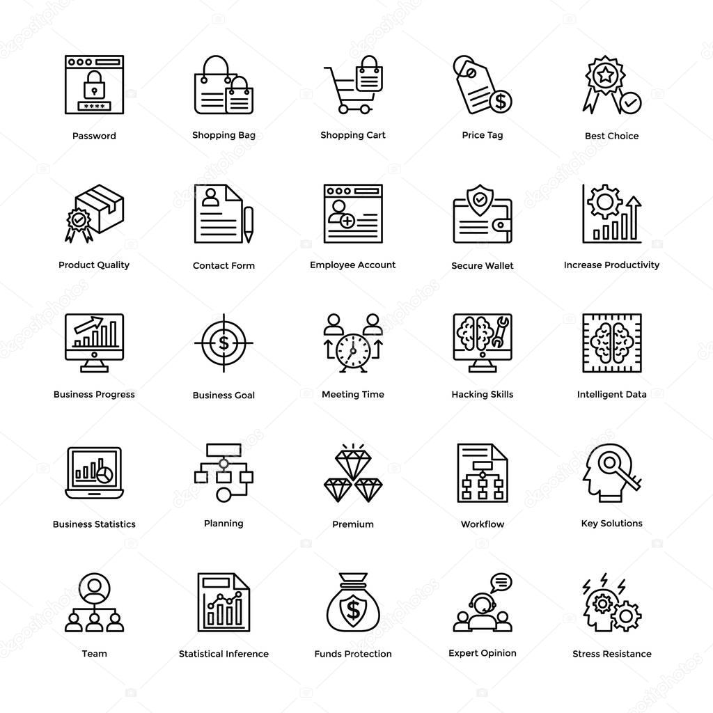 Project Management Vector Icons Set 9