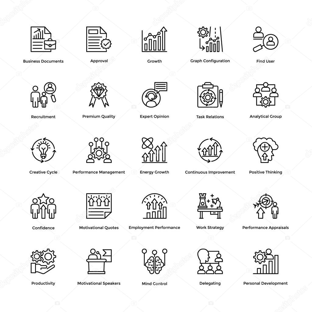 Project Management Vector Icons Set 12