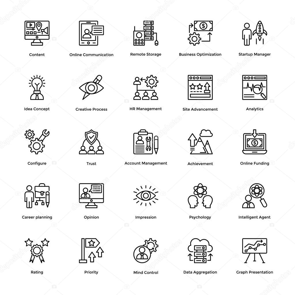 Project Management Vector Icons Set 16