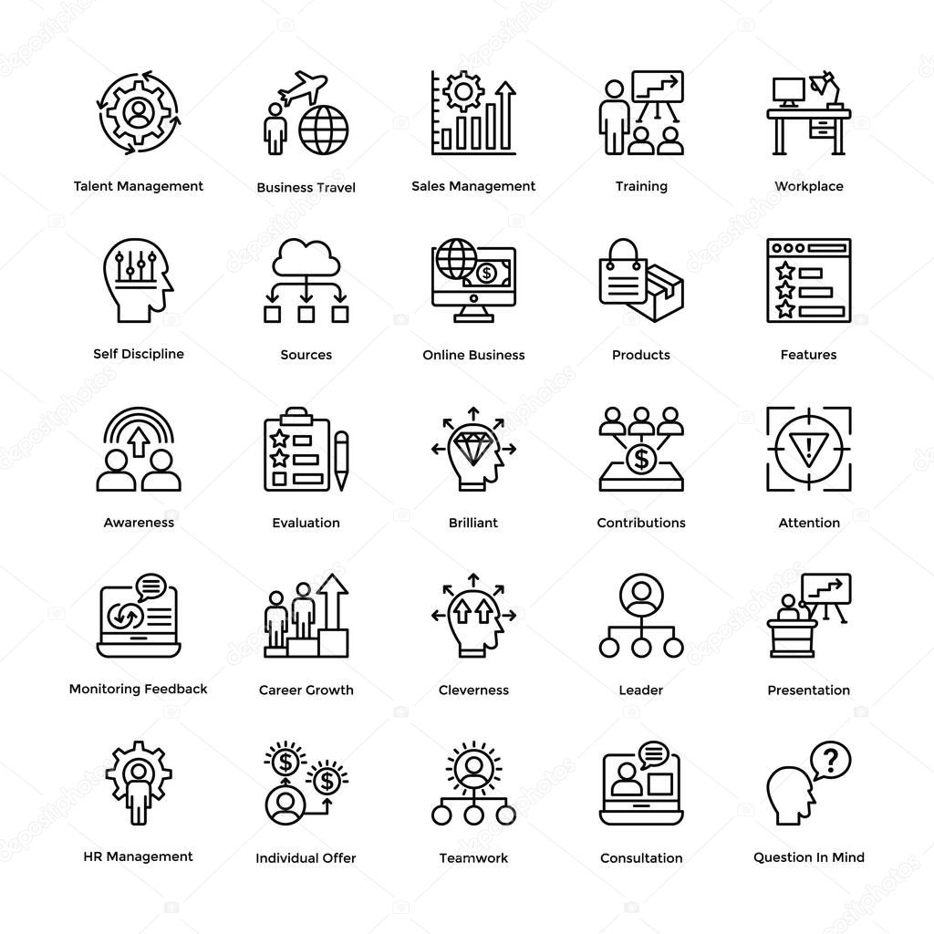 Project Management Vector Icons Set 17