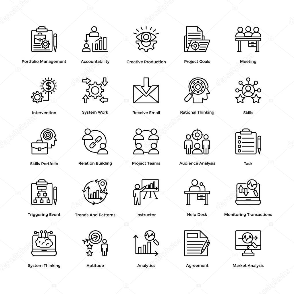 Project Management Vector Icons Set 19