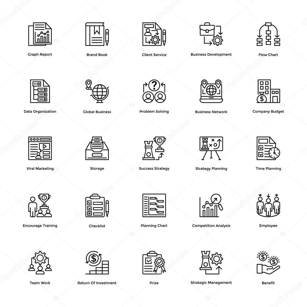 Project Management Vector Icons Set 21