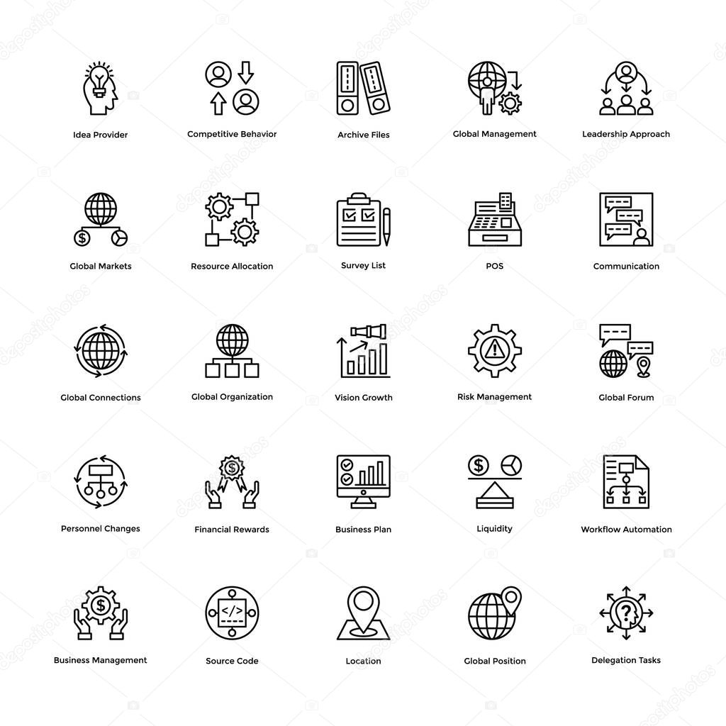 Project Management Vector Icons Set 22