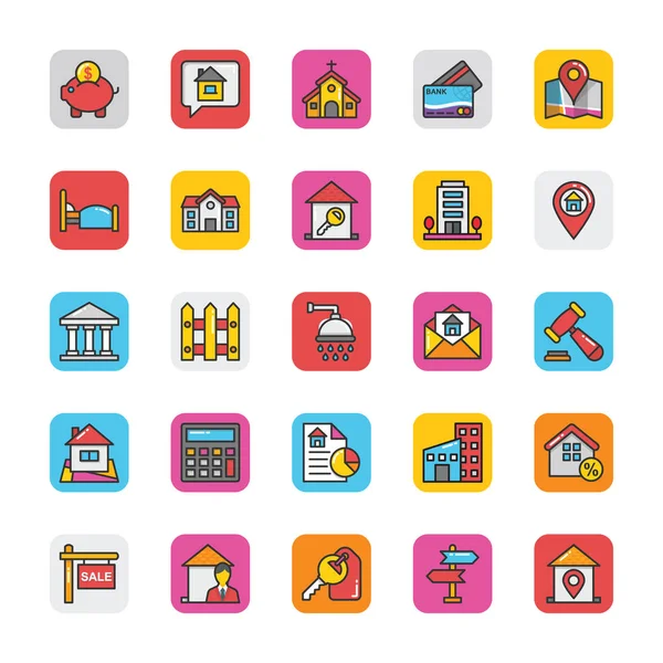 Real Estate Vector Icons Set 2 — Stock Vector