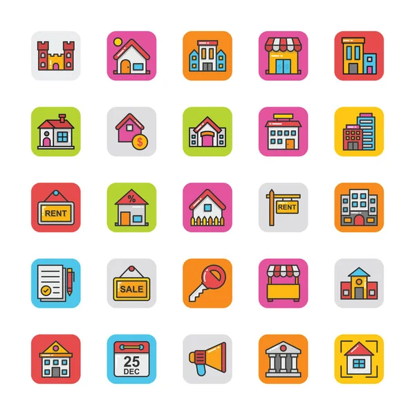 Real Estate Vector Icons Set 6 — Stock Vector