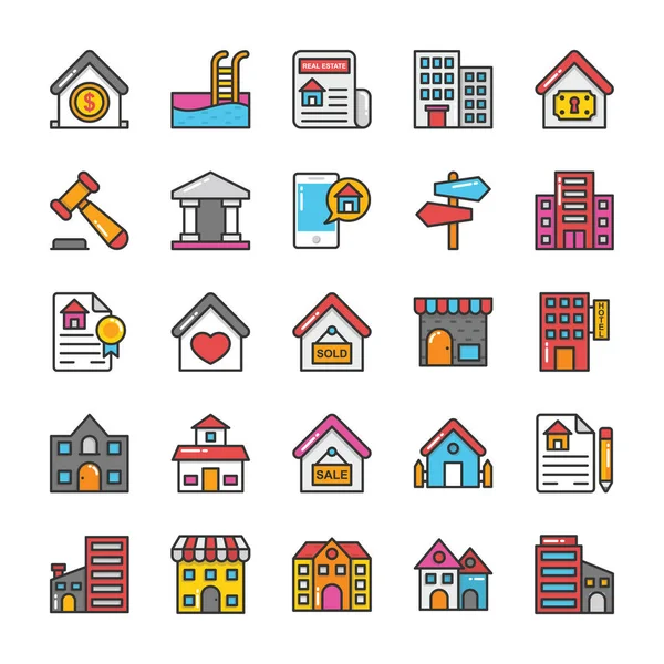 5 gayrimenkul Vector Icons Set
