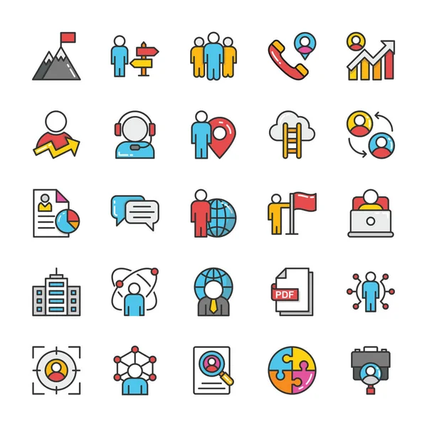 İnsan kaynakları Vector Icons 4 Set